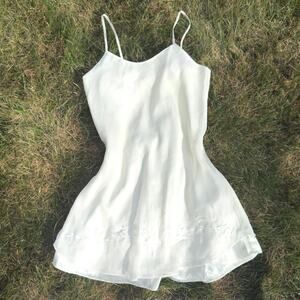 Vintage, Babydoll, Embroidered Lingerie Slip - Women's Size S